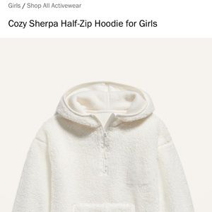 Girls Old Navy Active Sherpa Zip Up Hoodie